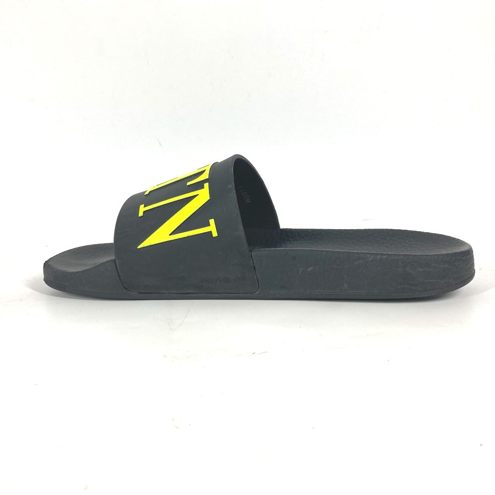Valentino Sandals Rubber Black Logo Mens 41