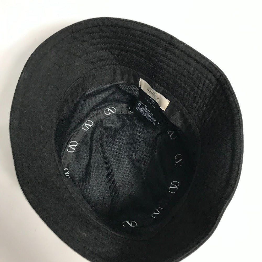 Valentino Hat Hga11Hcy Cotton Black V Logo Women 58