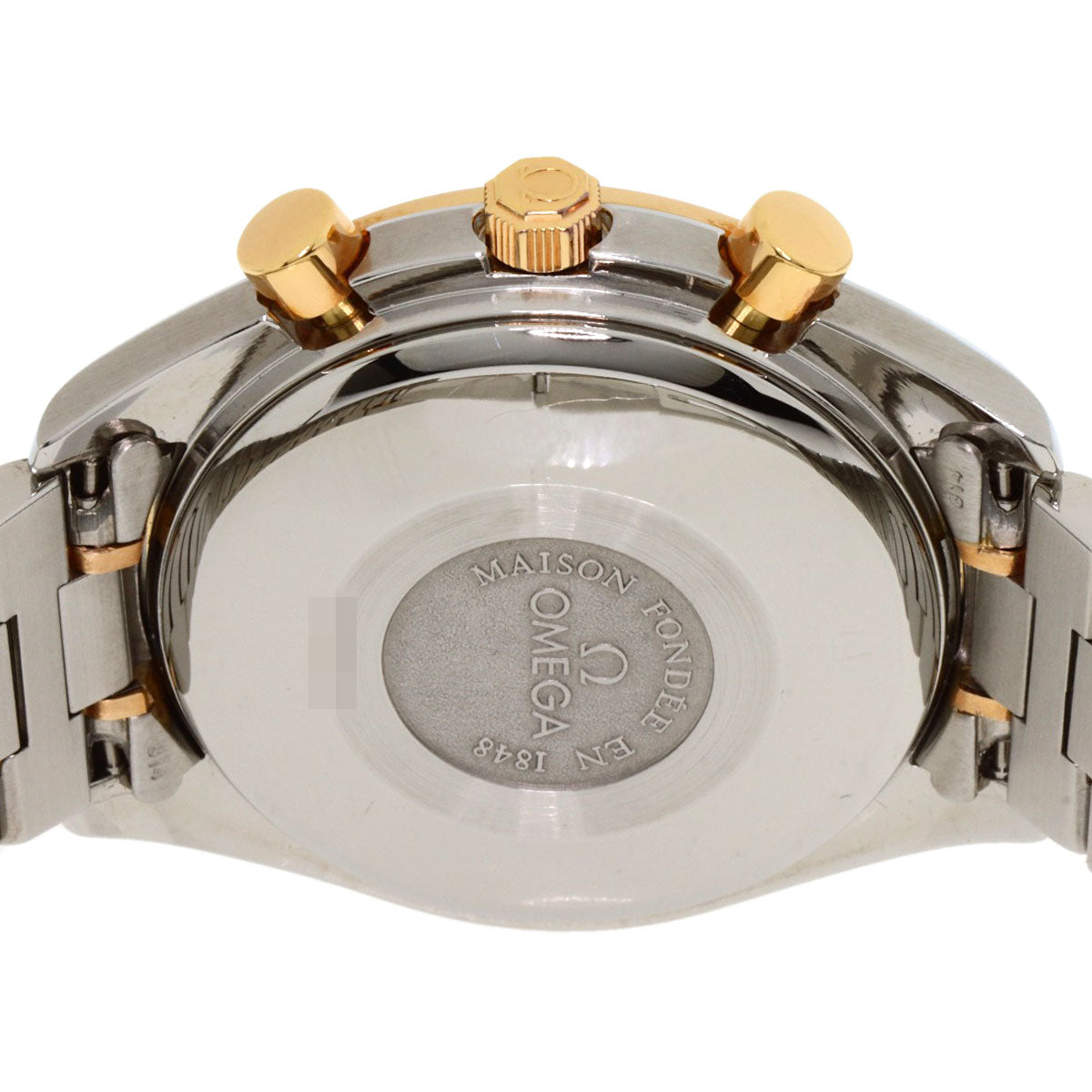 Omega Watches Mechanical Automatic 3336.20 Stainless Steel Gold Speedmaster Triple Calendar