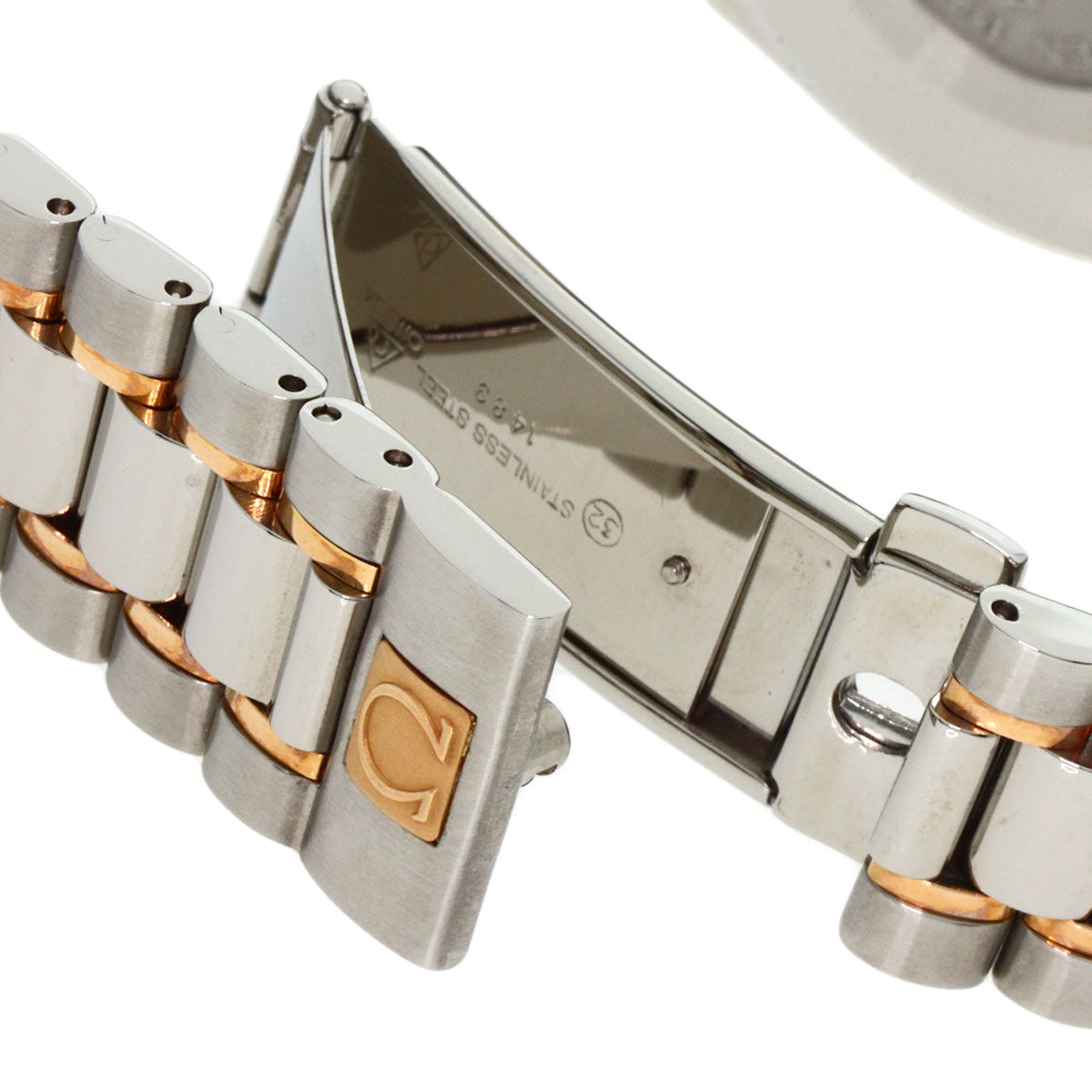 Omega Watches Mechanical Automatic 3336.20 Stainless Steel Gold Speedmaster Triple Calendar