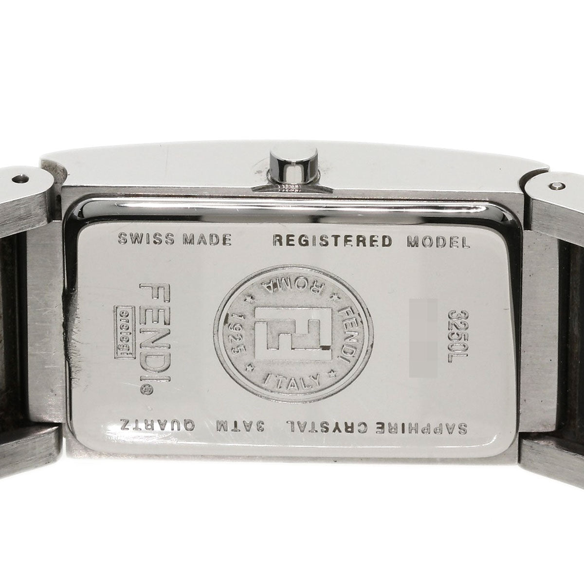 Fendi Watches Quartz 3250L Stainless Steel , Stainless Steel Silver Bangle Watch Black Dial Women