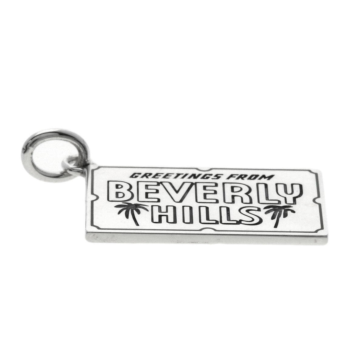 Tiffany&Co. Pendant Top Sv Silver Postcard Letter Beverly Hills