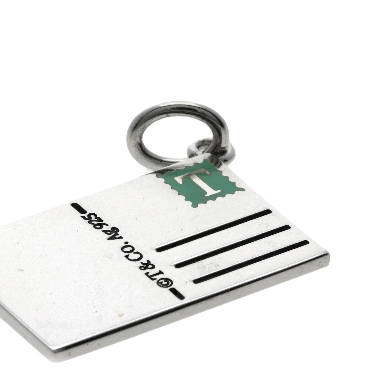 Tiffany&Co. Pendant Top Sv Silver Postcard Letter Beverly Hills