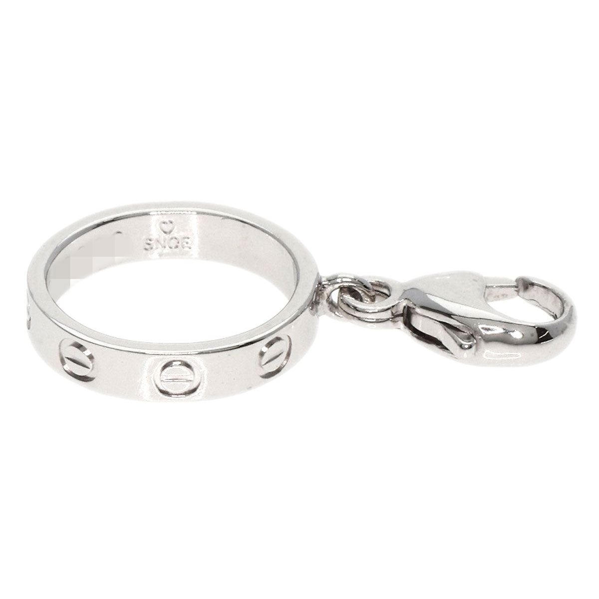 Cartier Pendant Top K18Wg Silver Baby Love Charm Women
