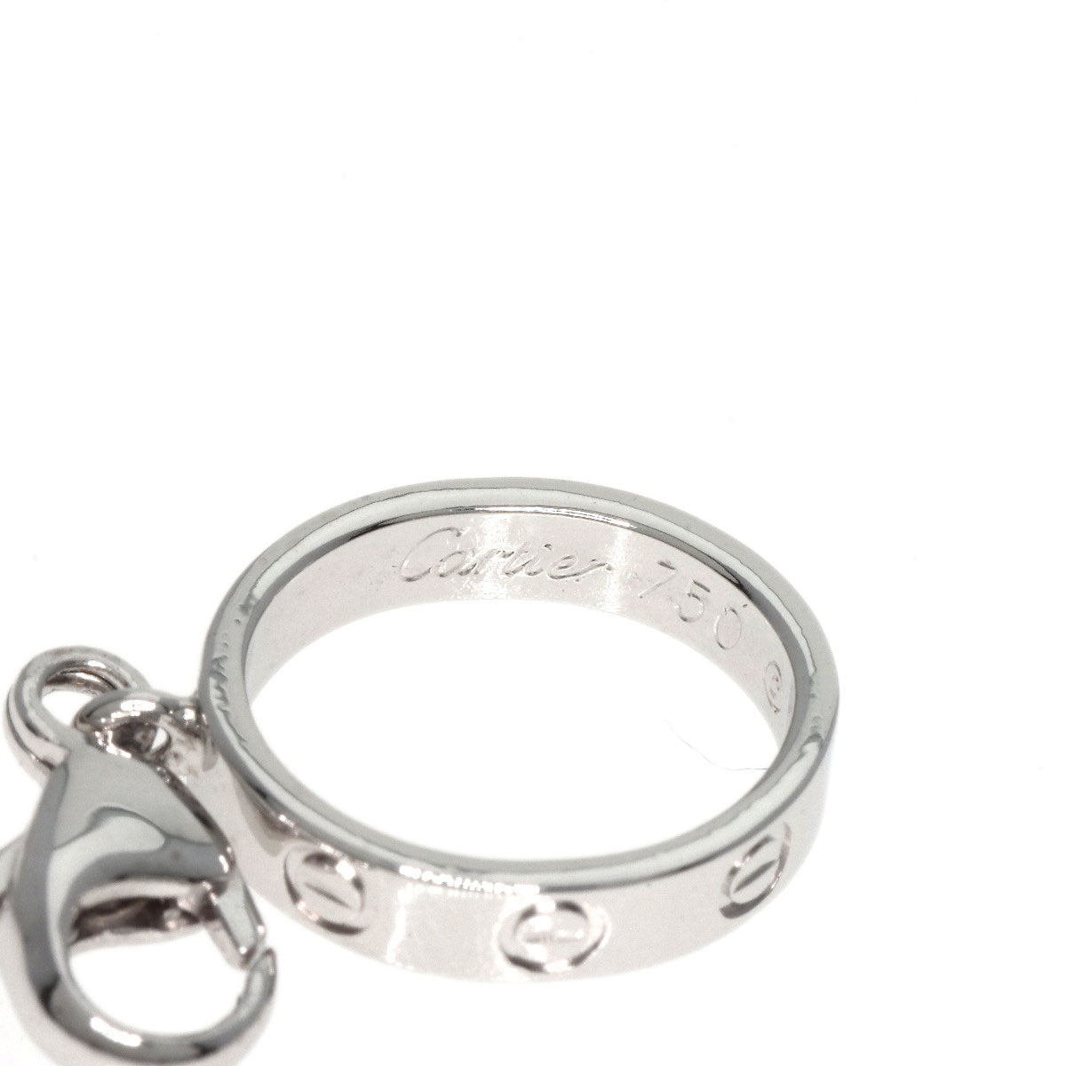Cartier Pendant Top K18Wg Silver Baby Love Charm Women