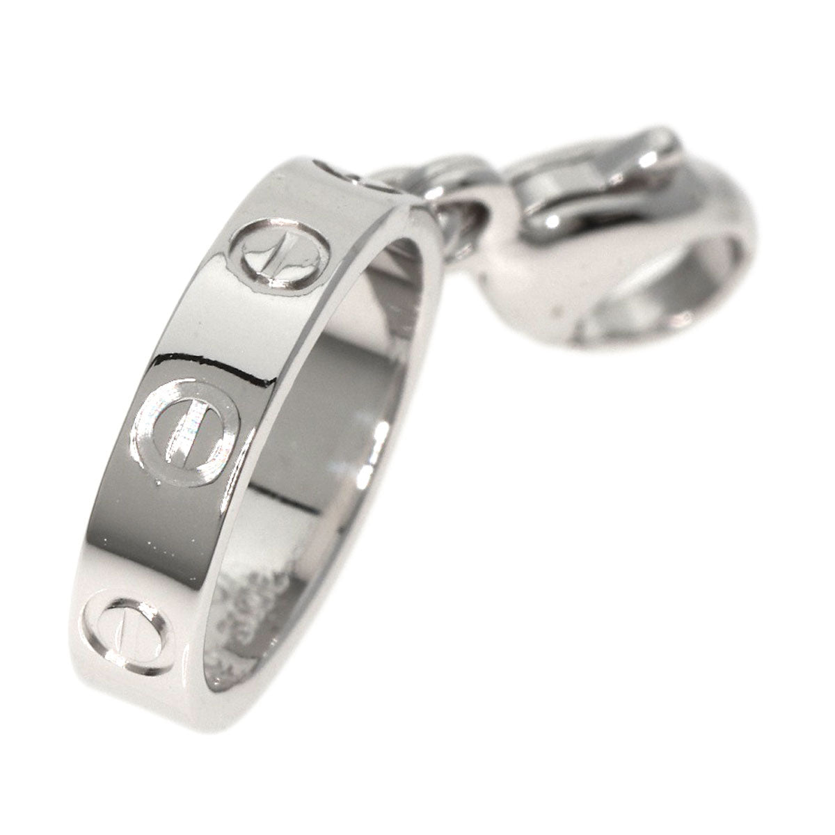 Cartier Pendant Top K18Wg Silver Baby Love Charm Women