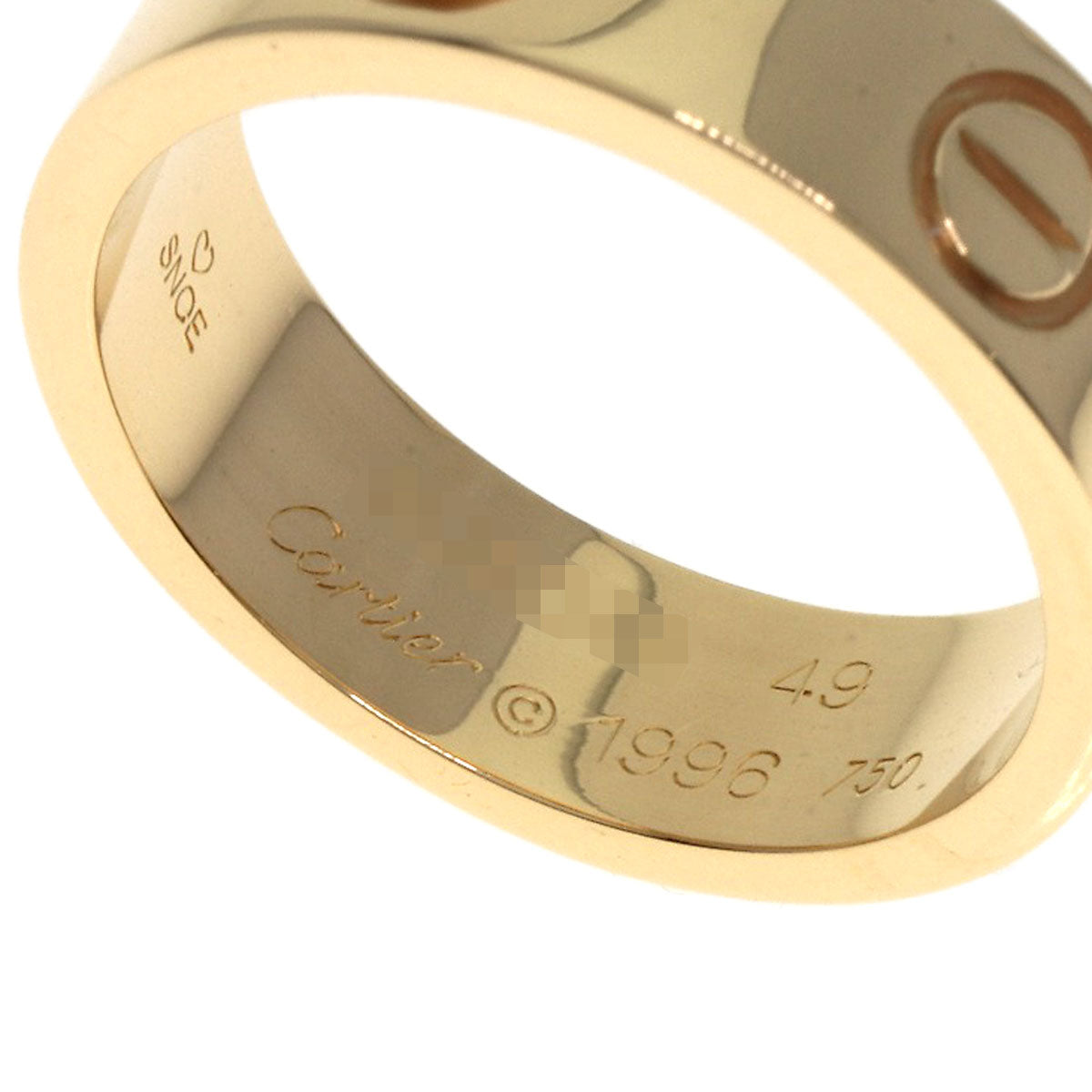 Cartier Ring 18K Yellow Gold Gold Love Ring #49 Women
