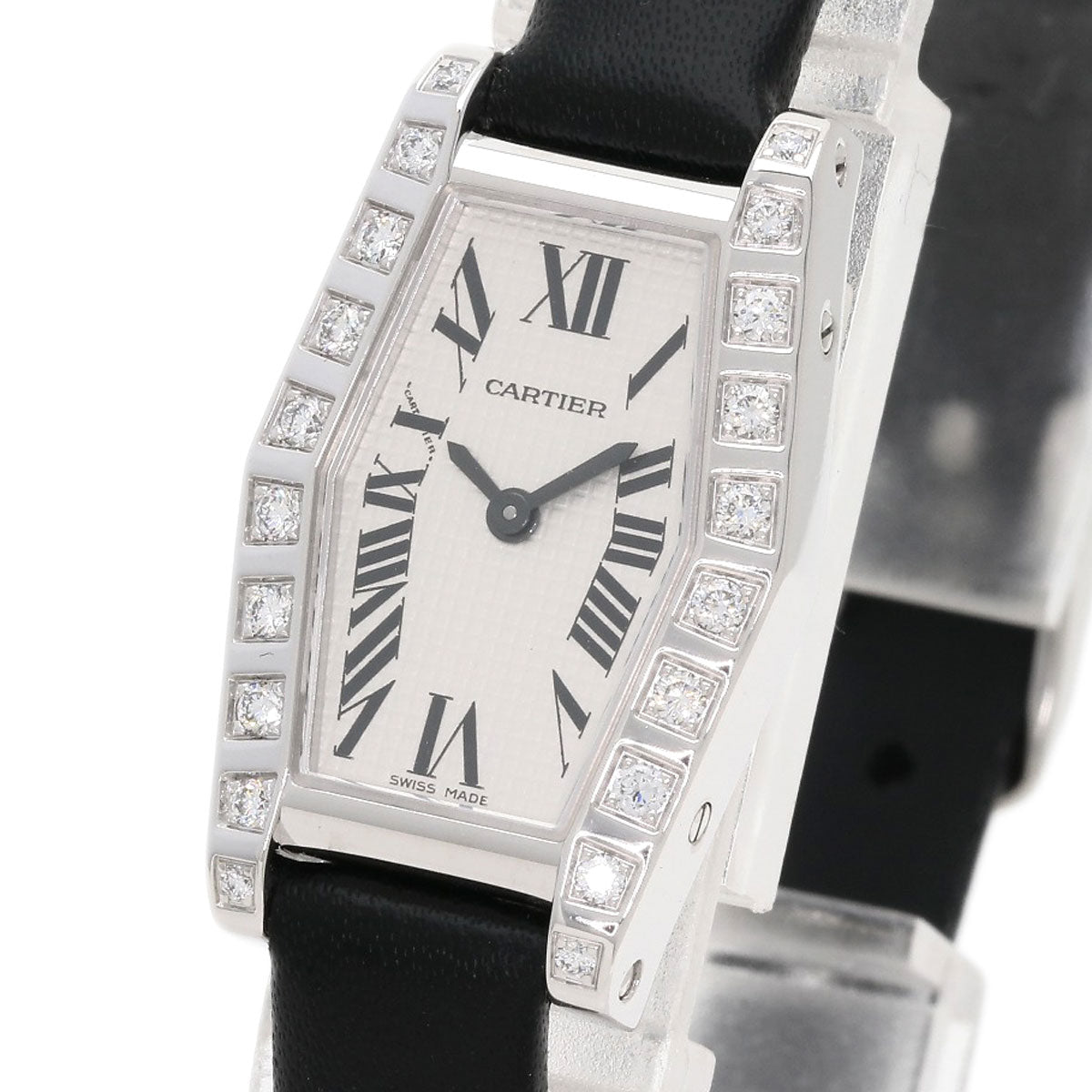 Cartier Watches Quartz Wj2005W3 K18Wg, Leather Silver Hexagonal Laniere Silver Dial Women