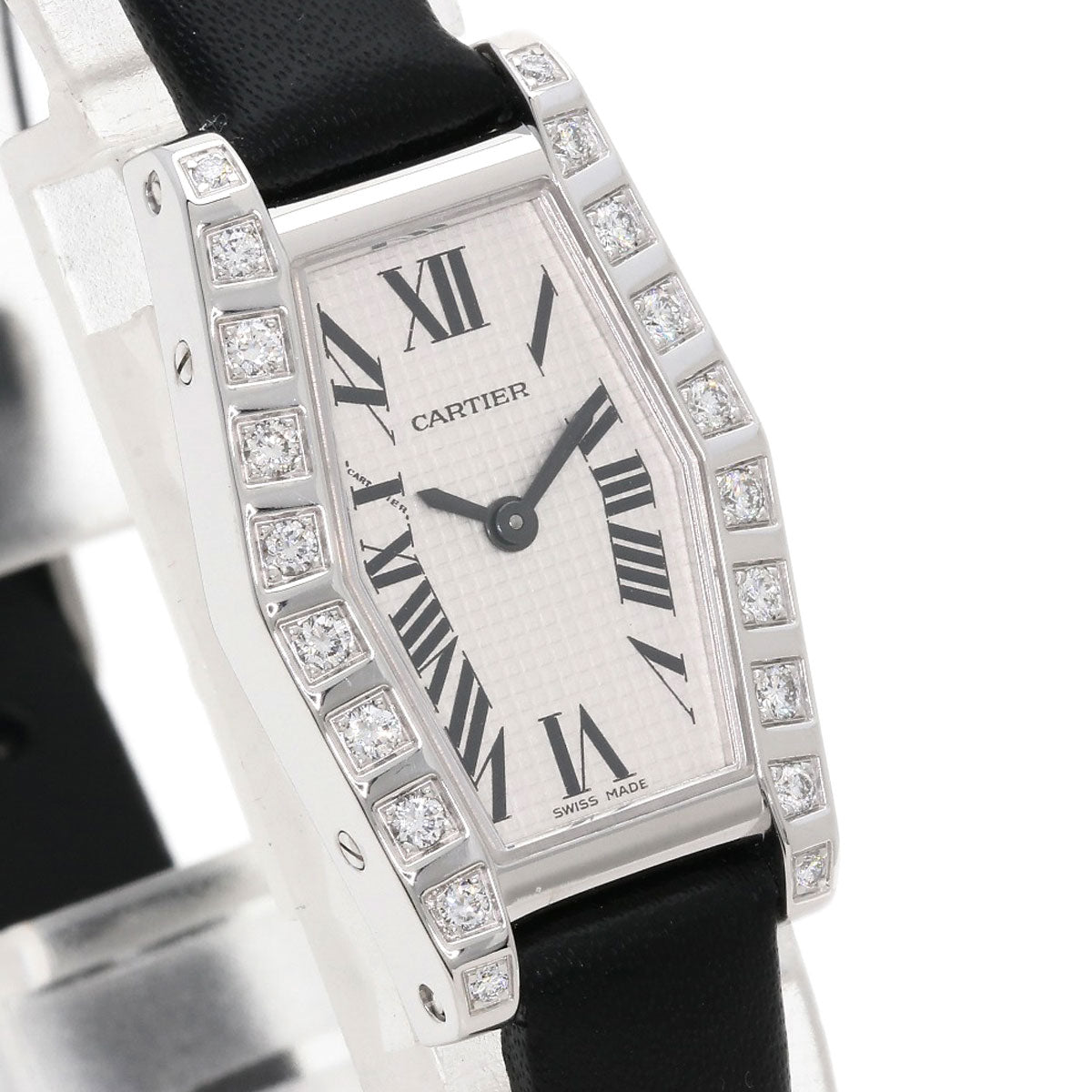 Cartier Watches Quartz Wj2005W3 K18Wg, Leather Silver Hexagonal Laniere Silver Dial Women