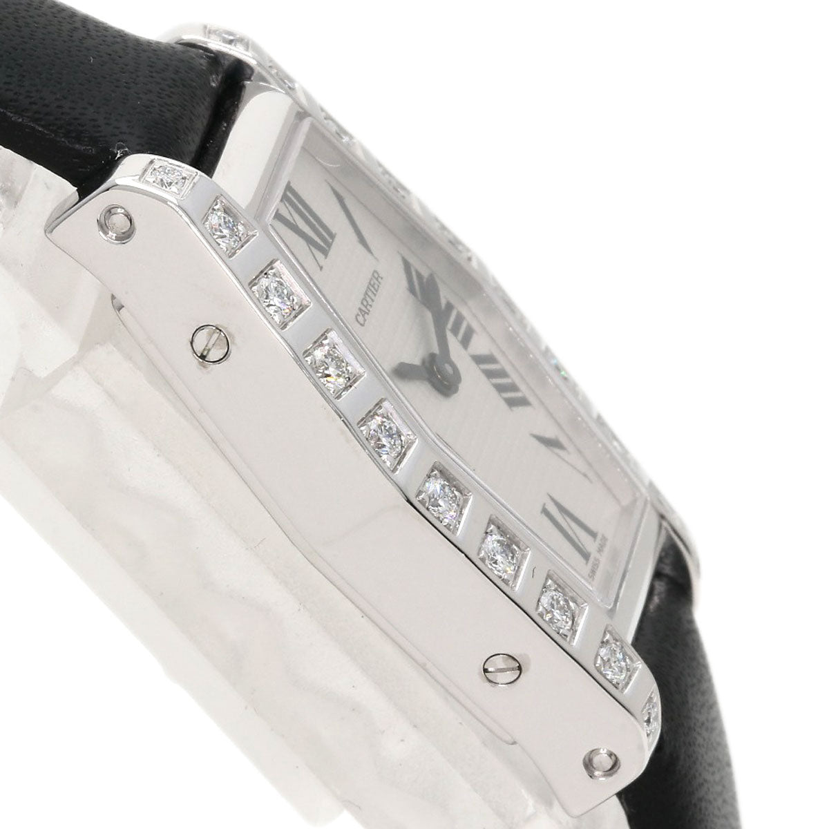 Cartier Watches Quartz Wj2005W3 K18Wg, Leather Silver Hexagonal Laniere Silver Dial Women