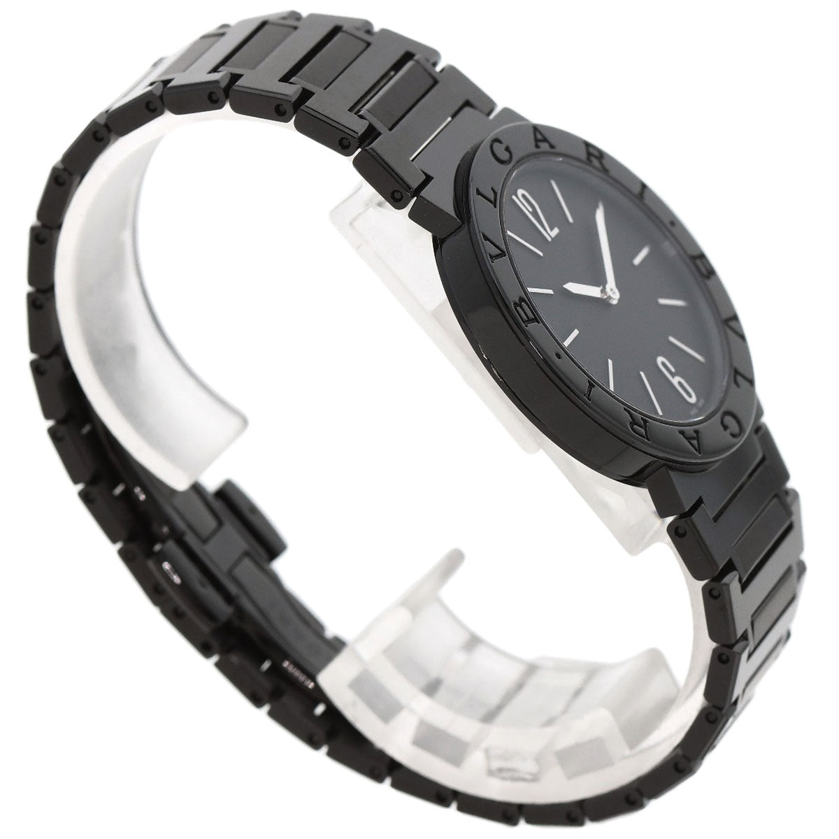 Bvlgari Watches Quartz Bb33S Stainless Steel, Black Dlc Black Bulgari Bulgari Black Diamond-Like