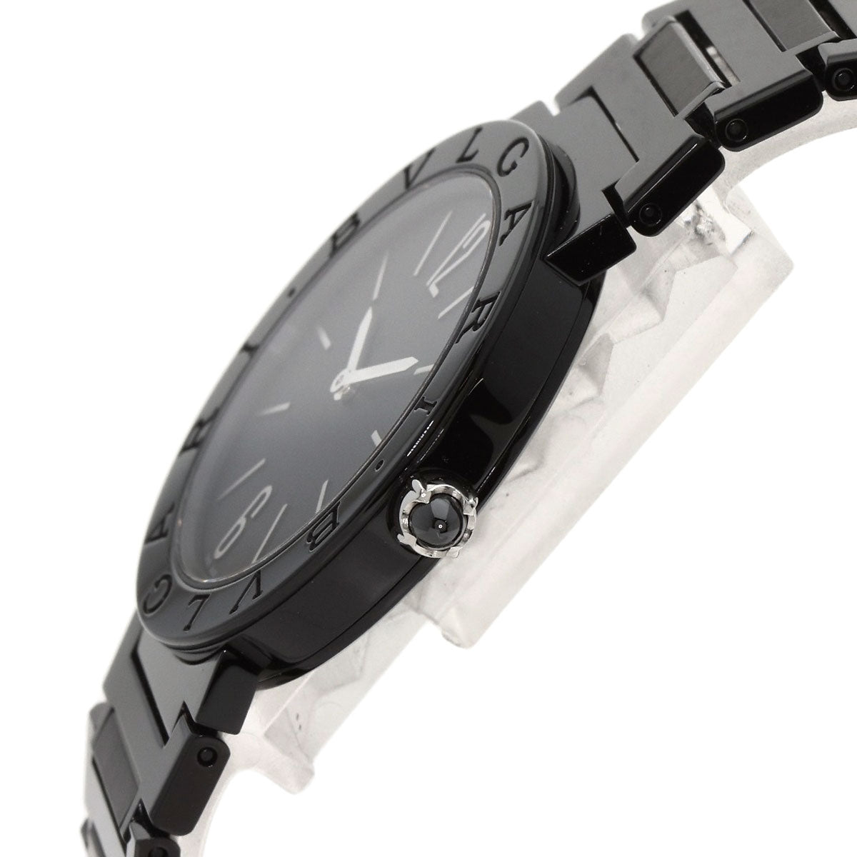 Bvlgari Watches Quartz Bb33S Stainless Steel, Black Dlc Black Bulgari Bulgari Black Diamond-Like