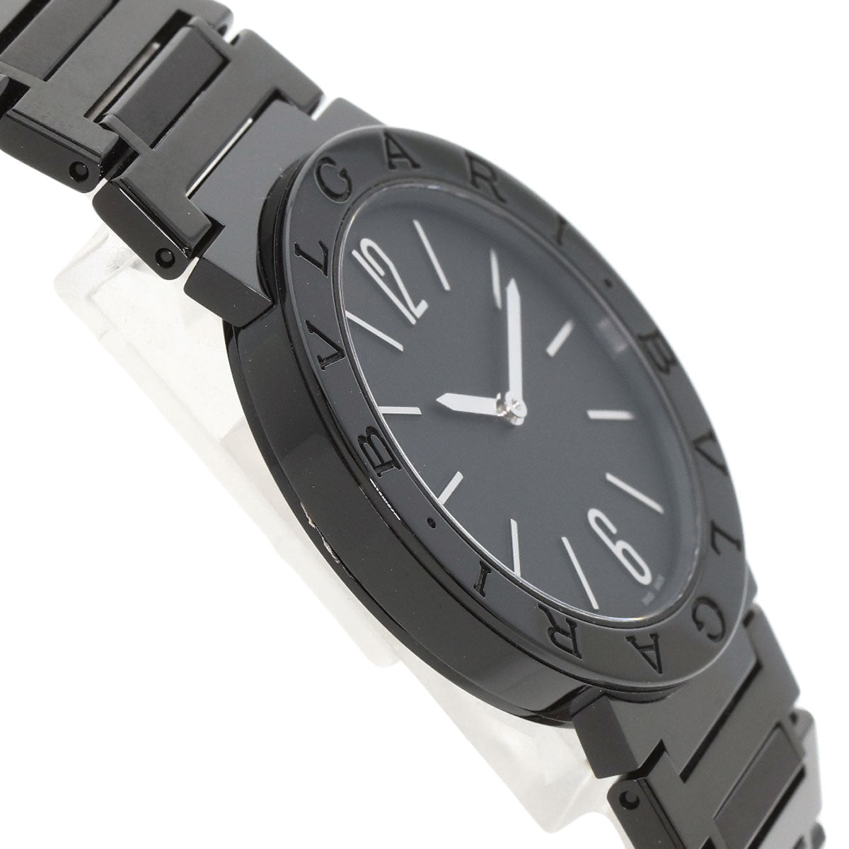 Bvlgari Watches Quartz Bb33S Stainless Steel, Black Dlc Black Bulgari Bulgari Black Diamond-Like