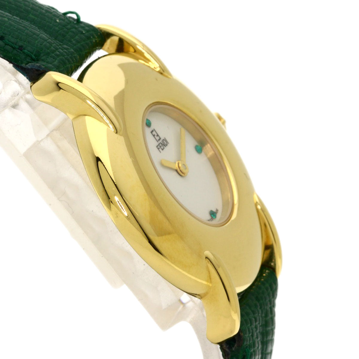 Fendi Watches Quartz 400J Gold Plated, Leather