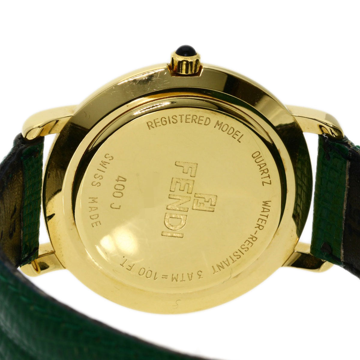 Fendi Watches Quartz 400J Gold Plated, Leather
