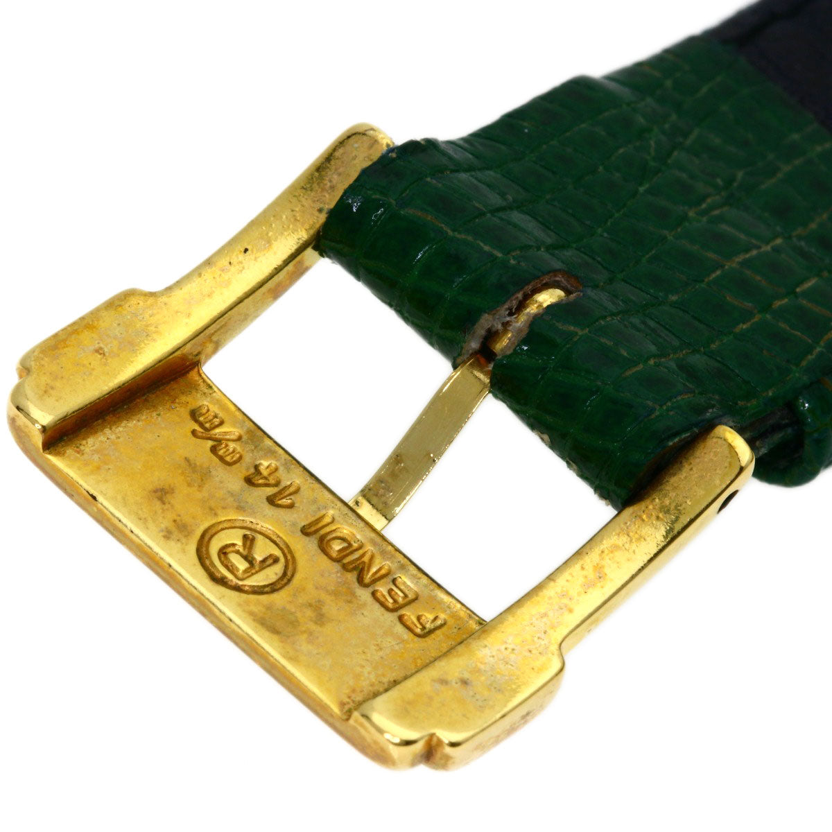Fendi Watches Quartz 400J Gold Plated, Leather