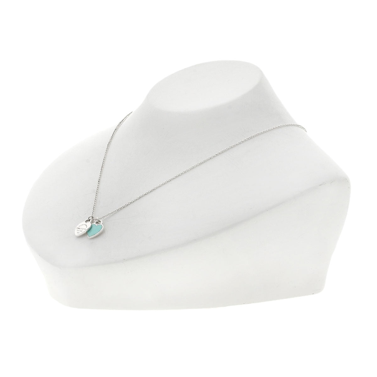 Tiffany&Co. Necklace Sv Silver Return To Mini Double Heart
