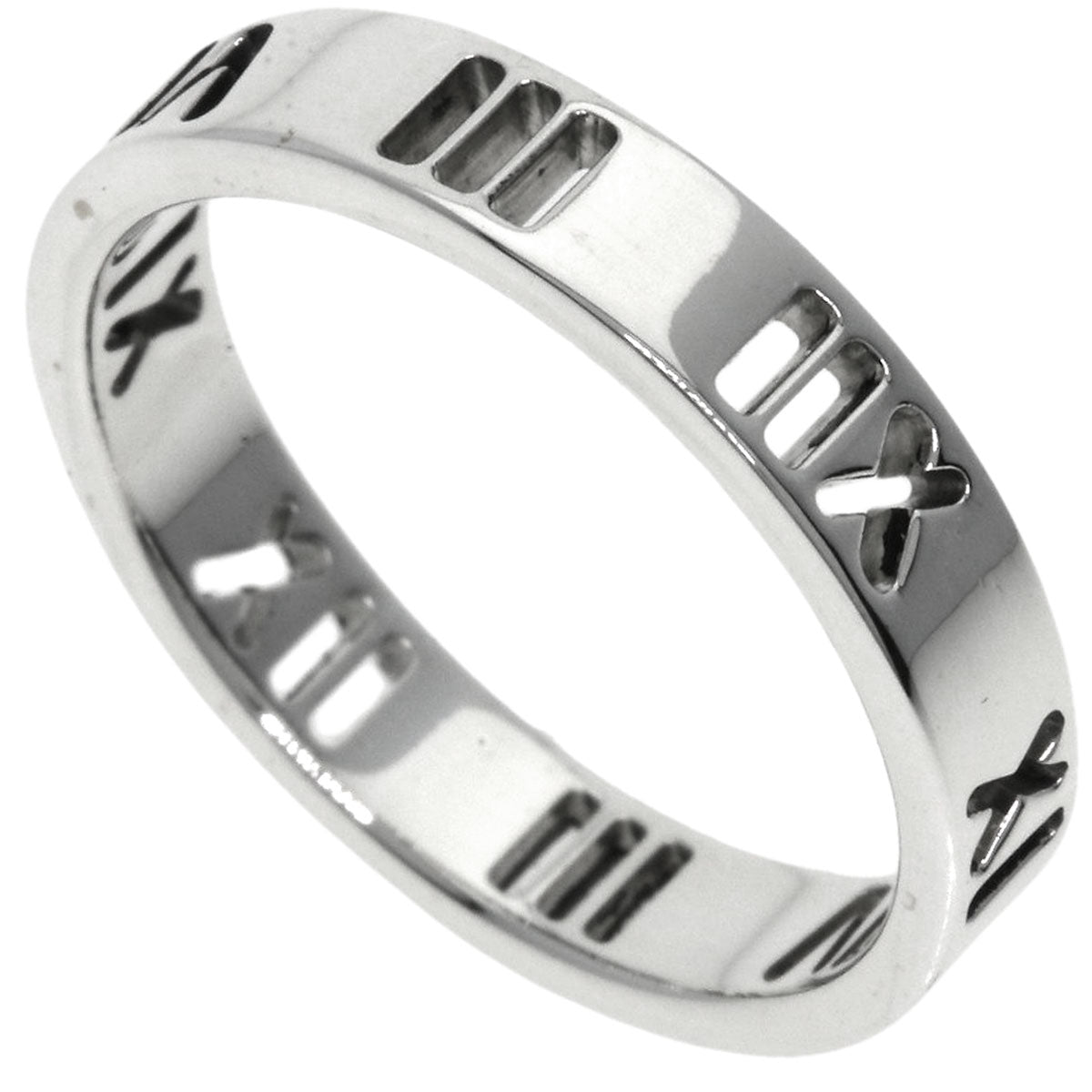 Tiffany&Co. Ring Sv Silver Atlas Narrow Women