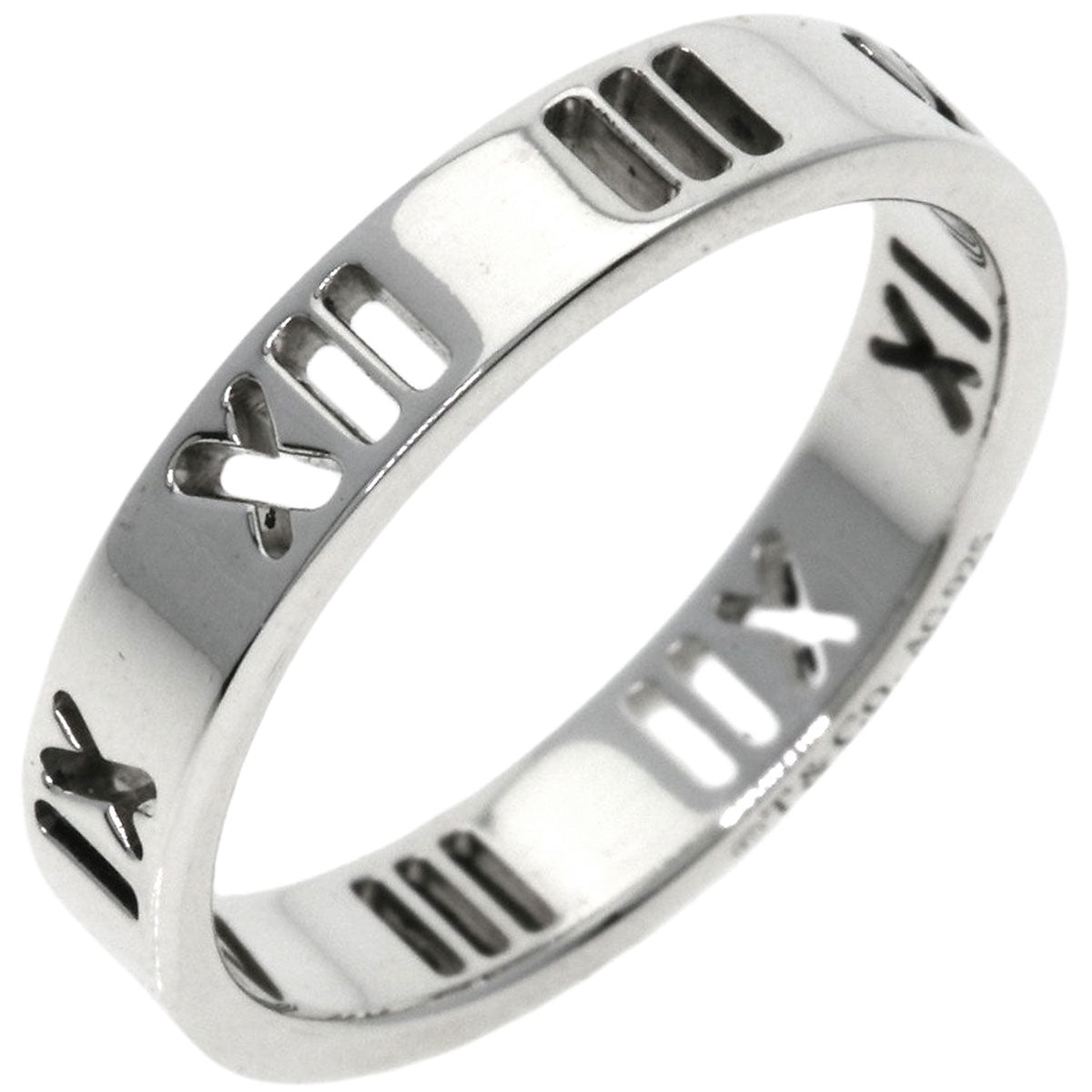 Tiffany&Co. Ring Sv Silver Atlas Narrow Women