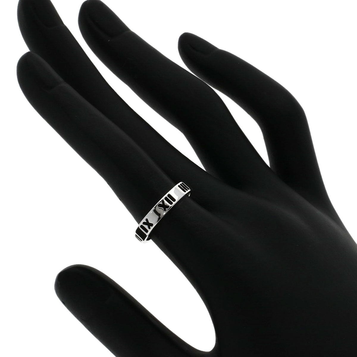 Tiffany&Co. Ring Sv Silver Atlas Narrow Women