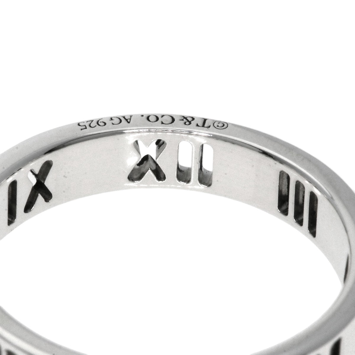 Tiffany&Co. Ring Sv Silver Atlas Narrow Women