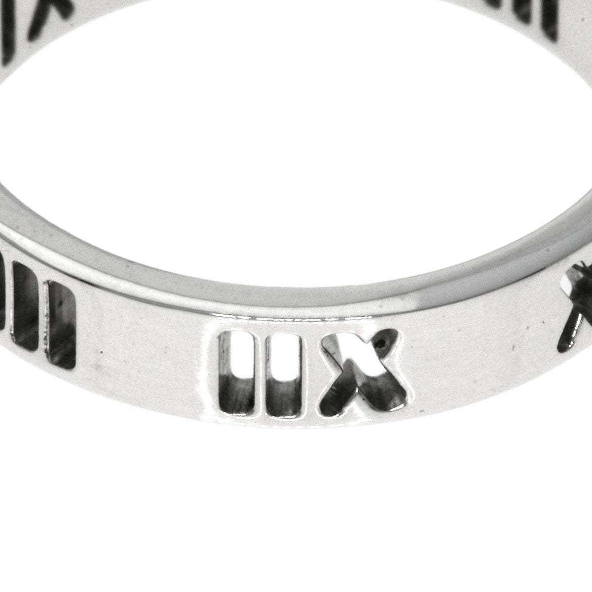 Tiffany&Co. Ring Sv Silver Atlas Narrow Women
