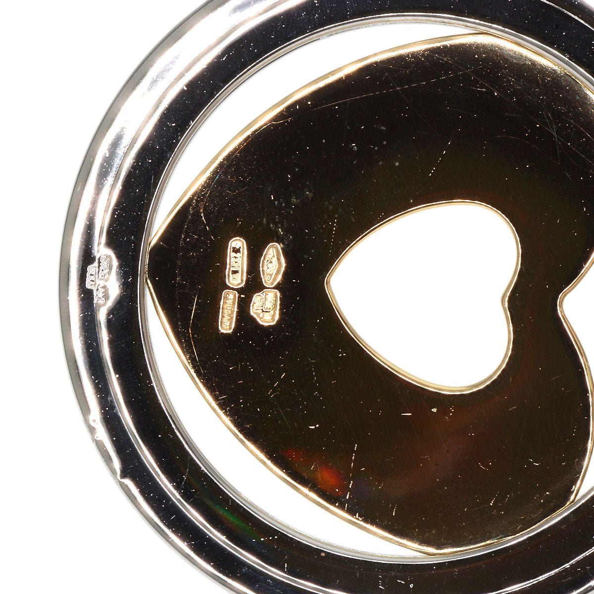 Bvlgari Pendant Top 18K Yellow Gold Silver Tond Heart