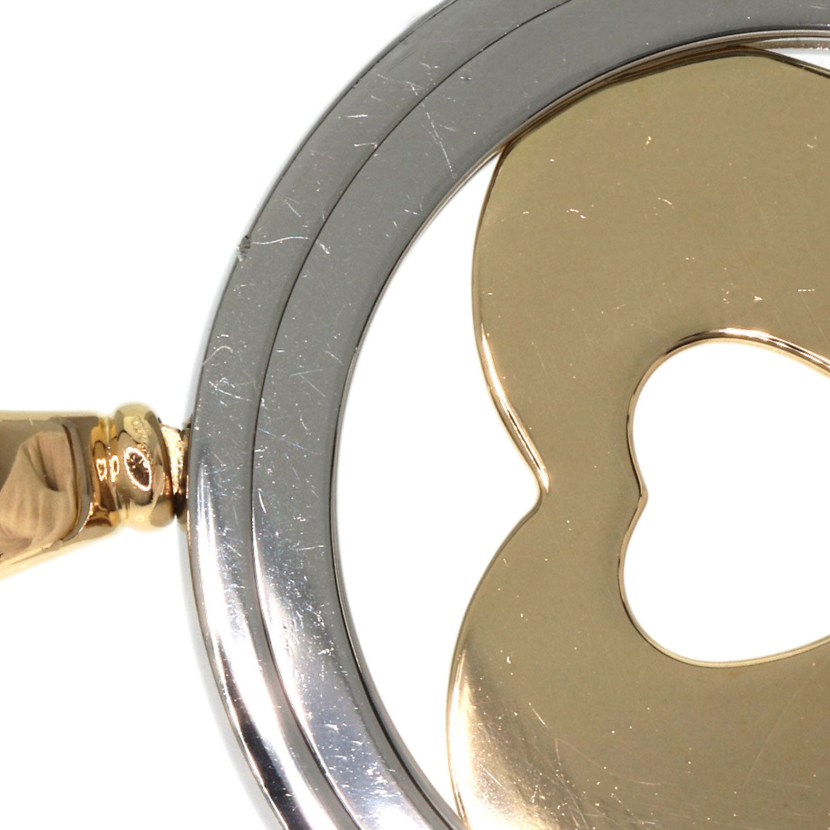 Bvlgari Pendant Top 18K Yellow Gold Silver Tond Heart