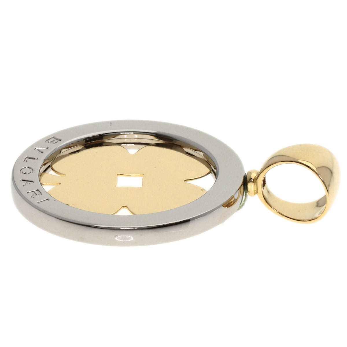 Bvlgari Pendant Top K18Yg , Stainless Steel Silver Tond Clover Women