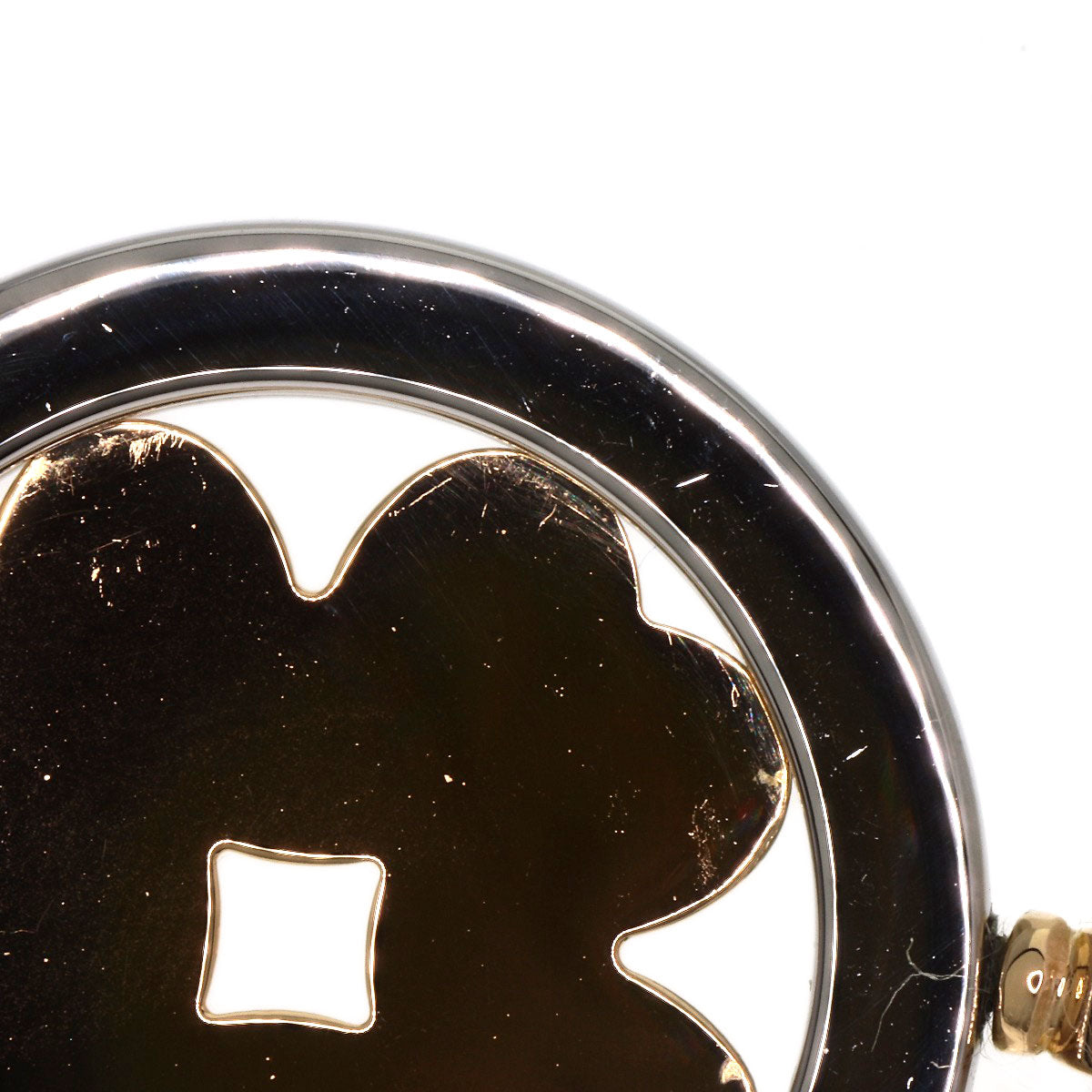 Bvlgari Pendant Top K18Yg , Stainless Steel Silver Tond Clover Women