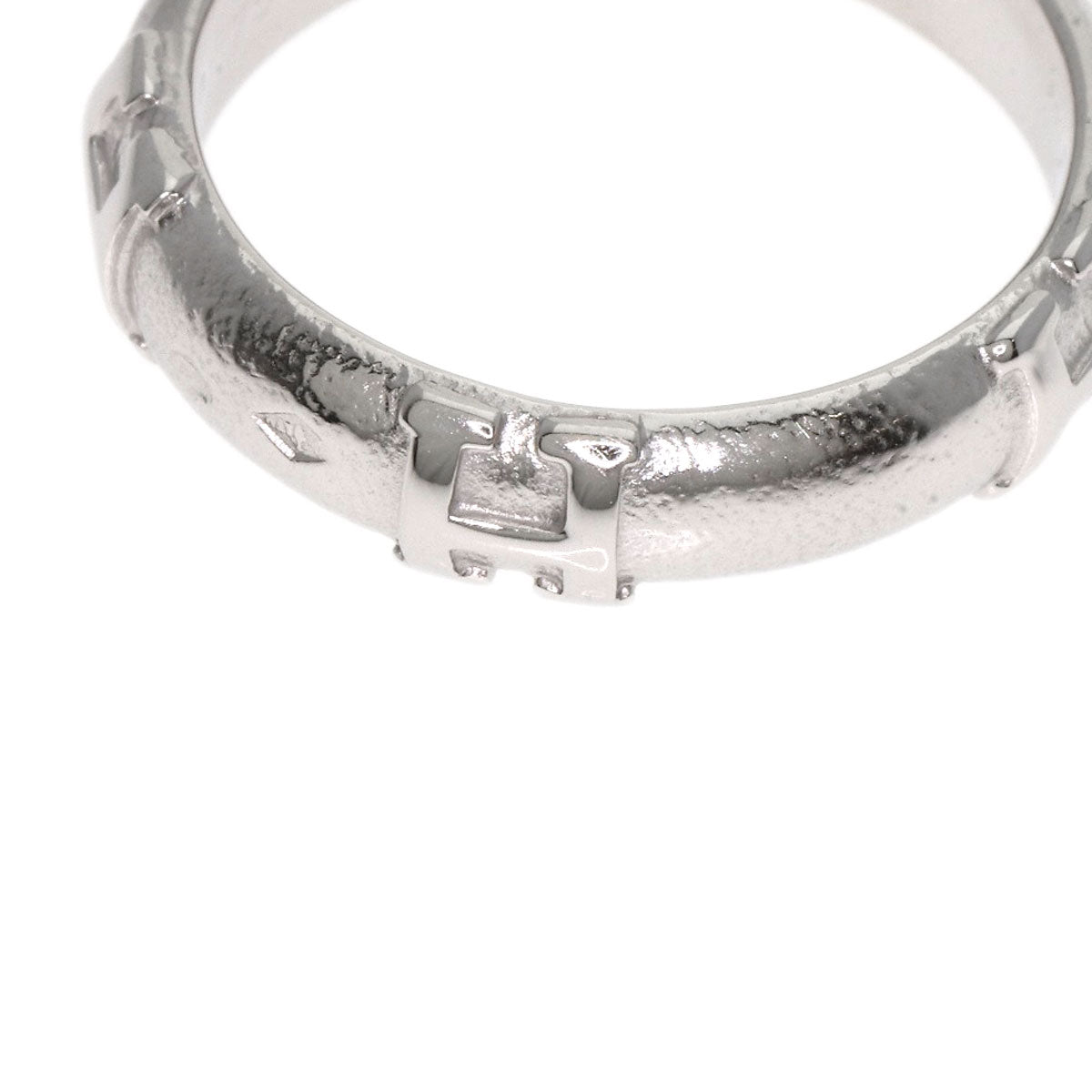 Hermes Ring K18Wg Silver Fidelite # 49