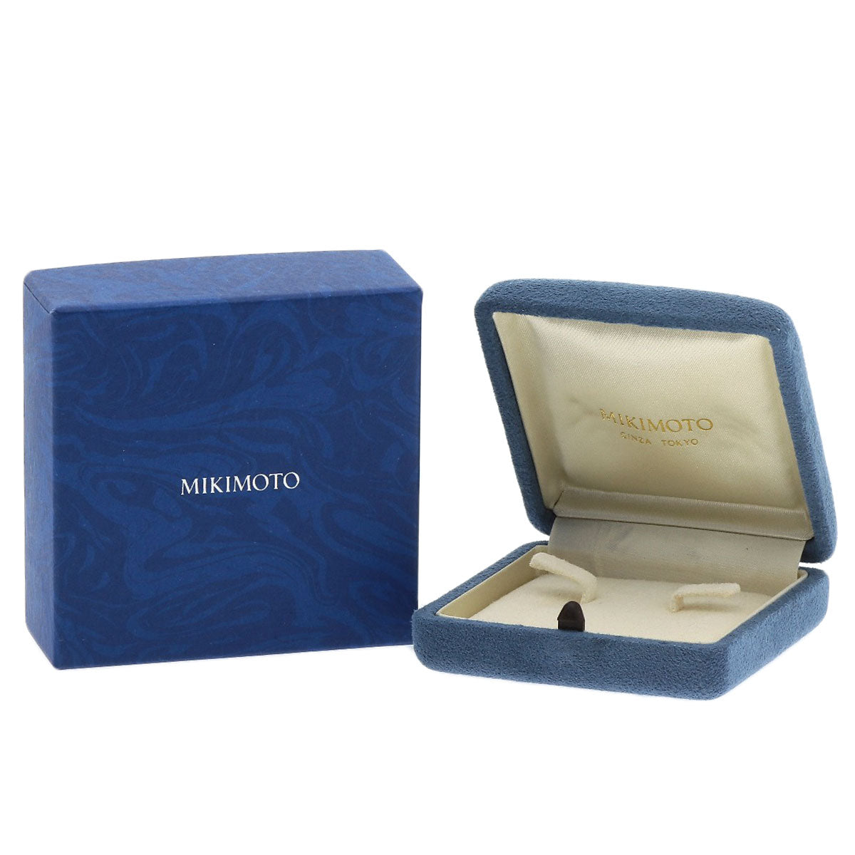 Mikimoto Earring K18Wg Silver Double Hoop Diamond Women