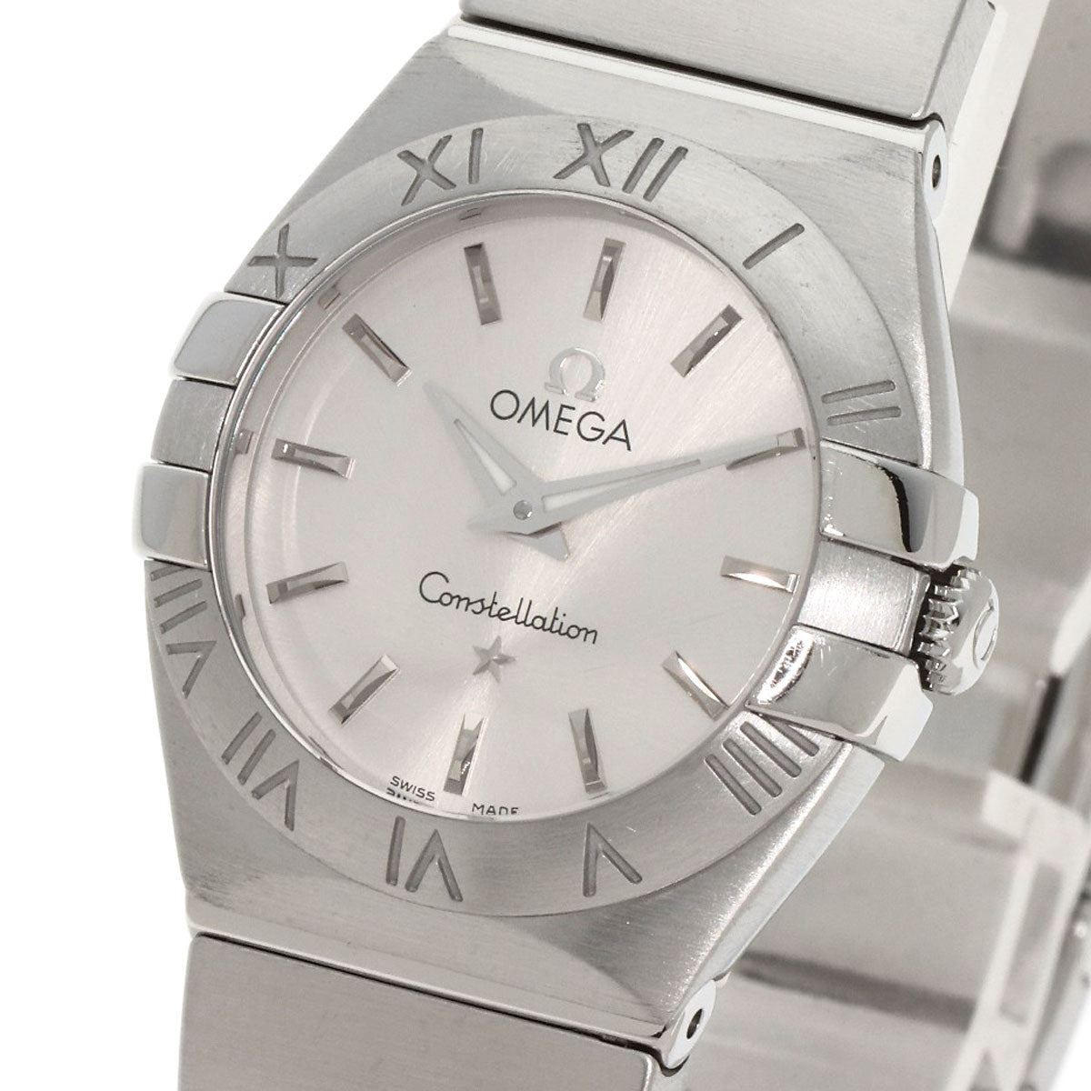 Omega Watches Quartz 123.10.24.60.02.001 Stainless Steel , Stainless Steel Silver Constellation