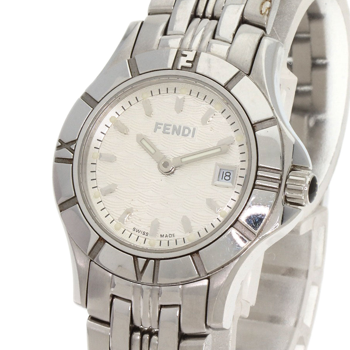 Fendi Watches Quartz Stainless Steel , Stainless Steel Silver 2600L Silver Dial Women