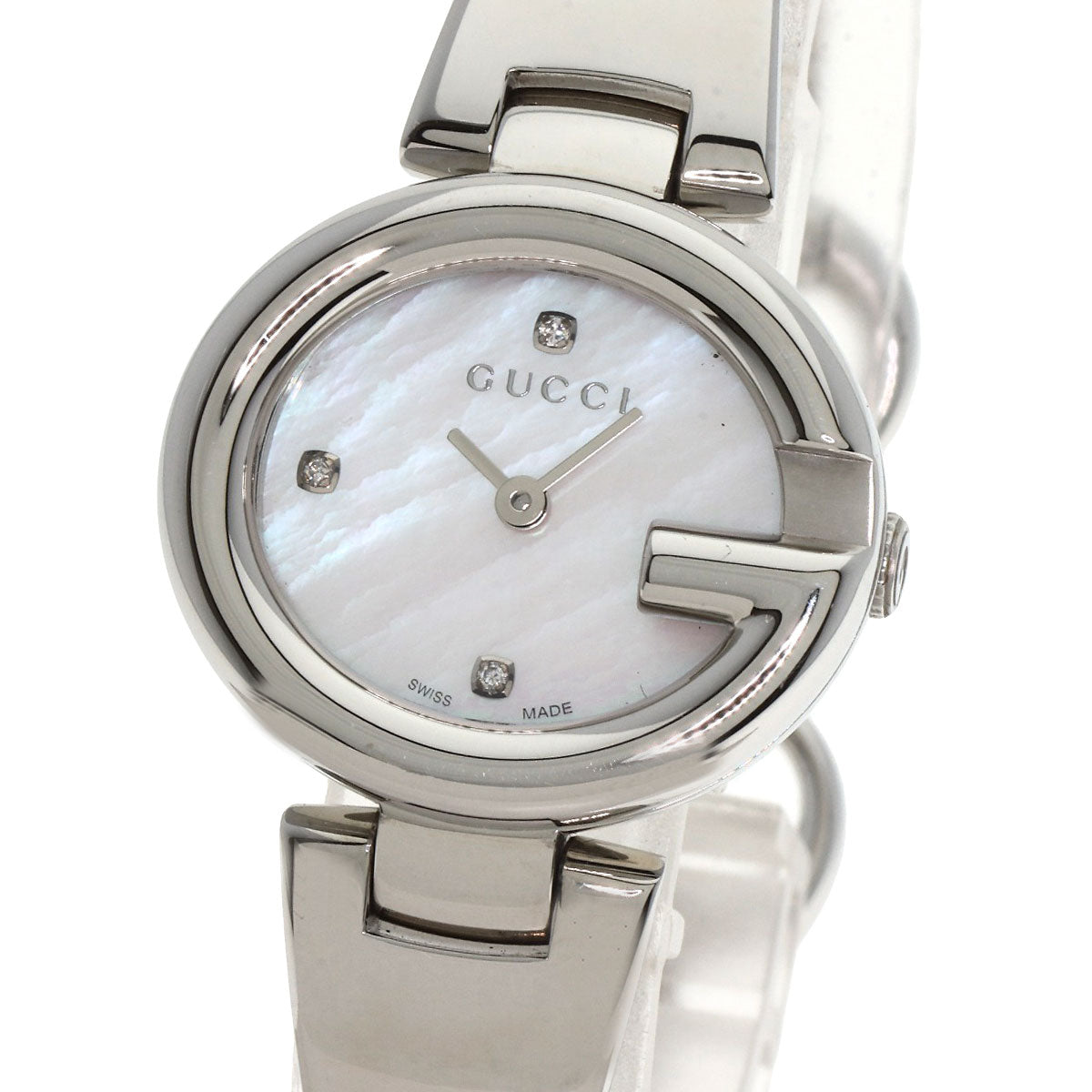 Gucci Watches Quartz 134.5 Stainless Steel , Stainless Steel Silver G Balloon Shell 3P Diamond