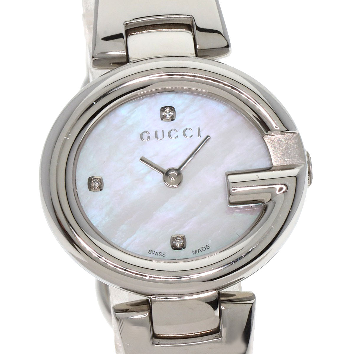 Gucci Watches Quartz 134.5 Stainless Steel , Stainless Steel Silver G Balloon Shell 3P Diamond