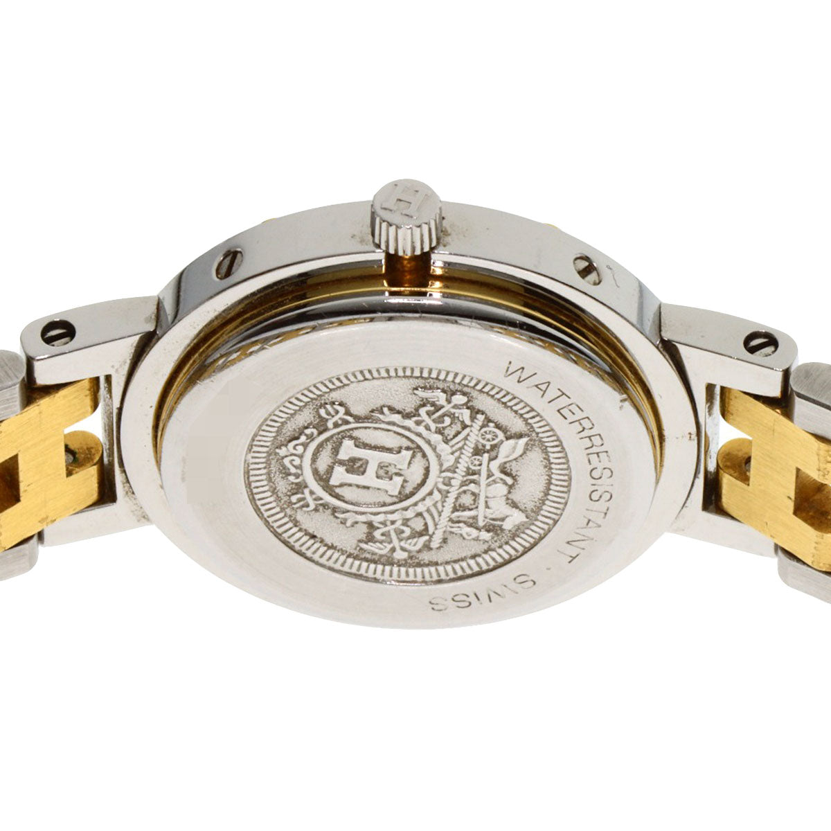 Hermes Watches Quartz Stainless Steel , Ssxgp Gold Clipper Old Buckle Ivory Dial Women