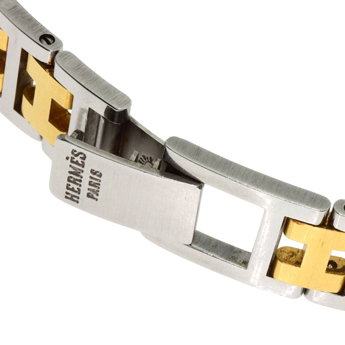 Hermes Watches Quartz Stainless Steel , Ssxgp Gold Clipper Old Buckle Ivory Dial Women