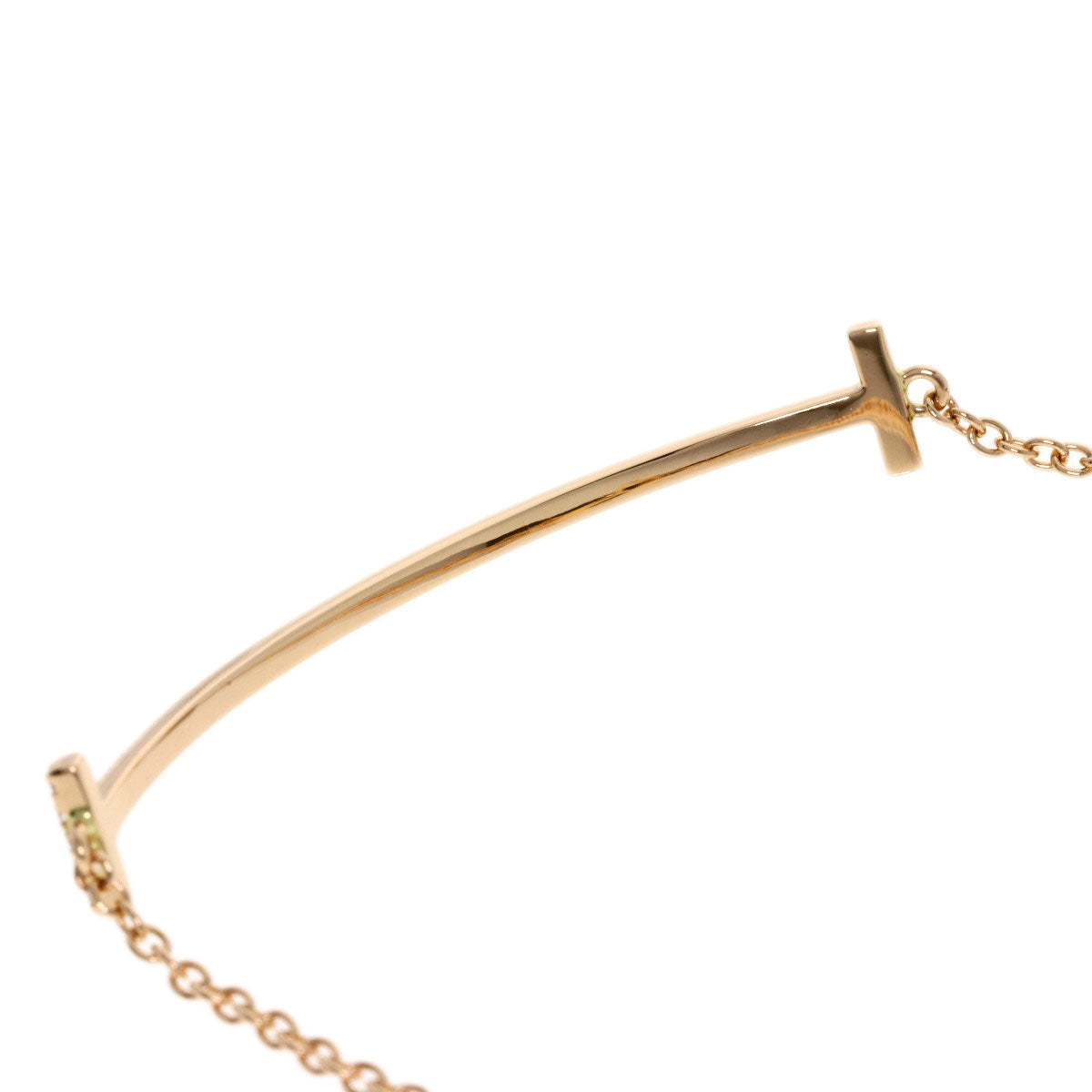 Tiffany&Co. Bracelet 18K Pink Gold Gold T Smile Small Diamond