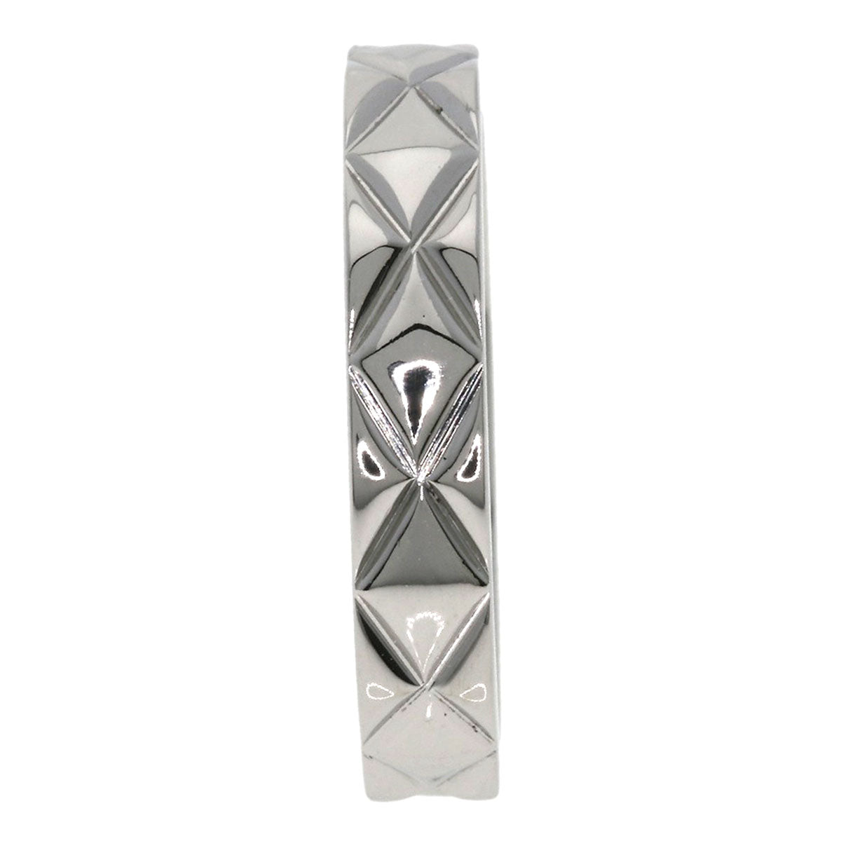 Chanel Ring Pt950 Silver Matelasse #51