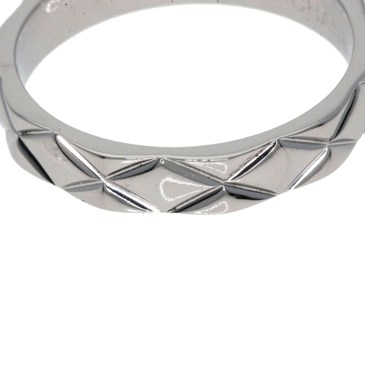 Chanel Ring Pt950 Silver Matelasse #51