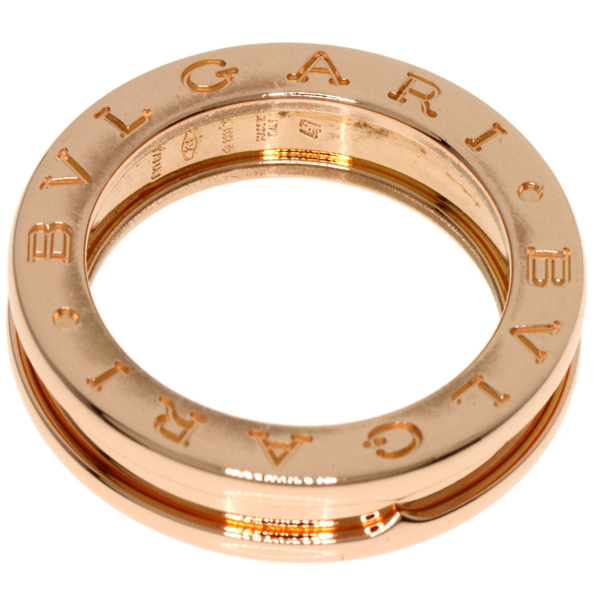 Bvlgari Ring 18K Pink Gold Gold B-Zero1 B-Zero One Xs #47 Women