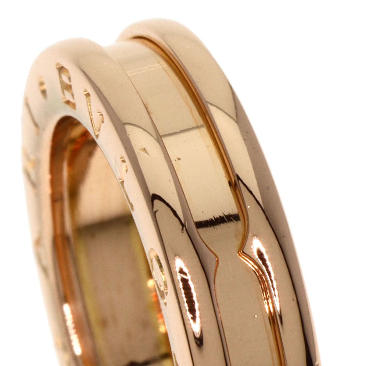 Bvlgari Ring 18K Pink Gold Gold B-Zero1 B-Zero One Xs #47 Women