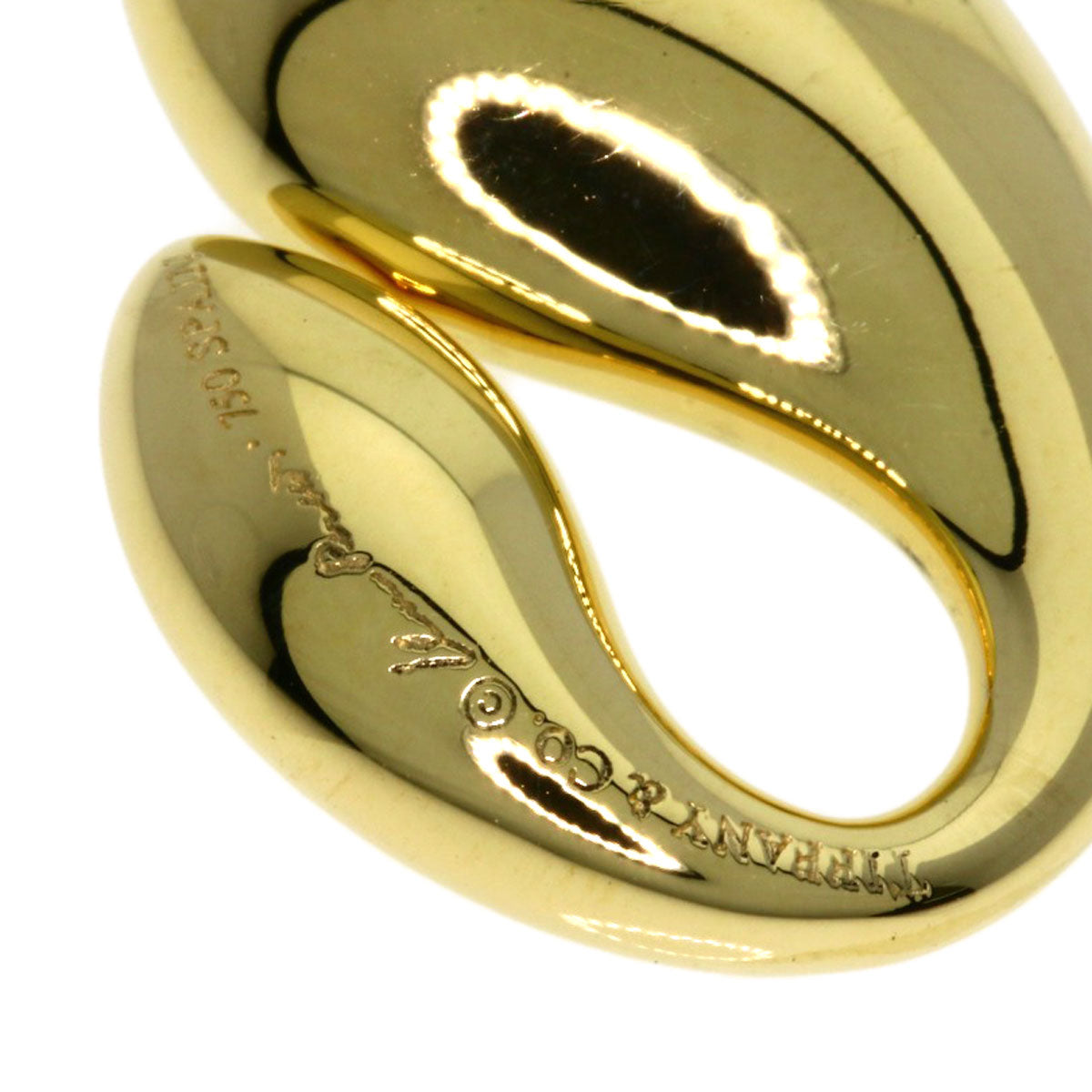 Tiffany&Co. Pendant Top 18K Yellow Gold Gold Double Teardrop