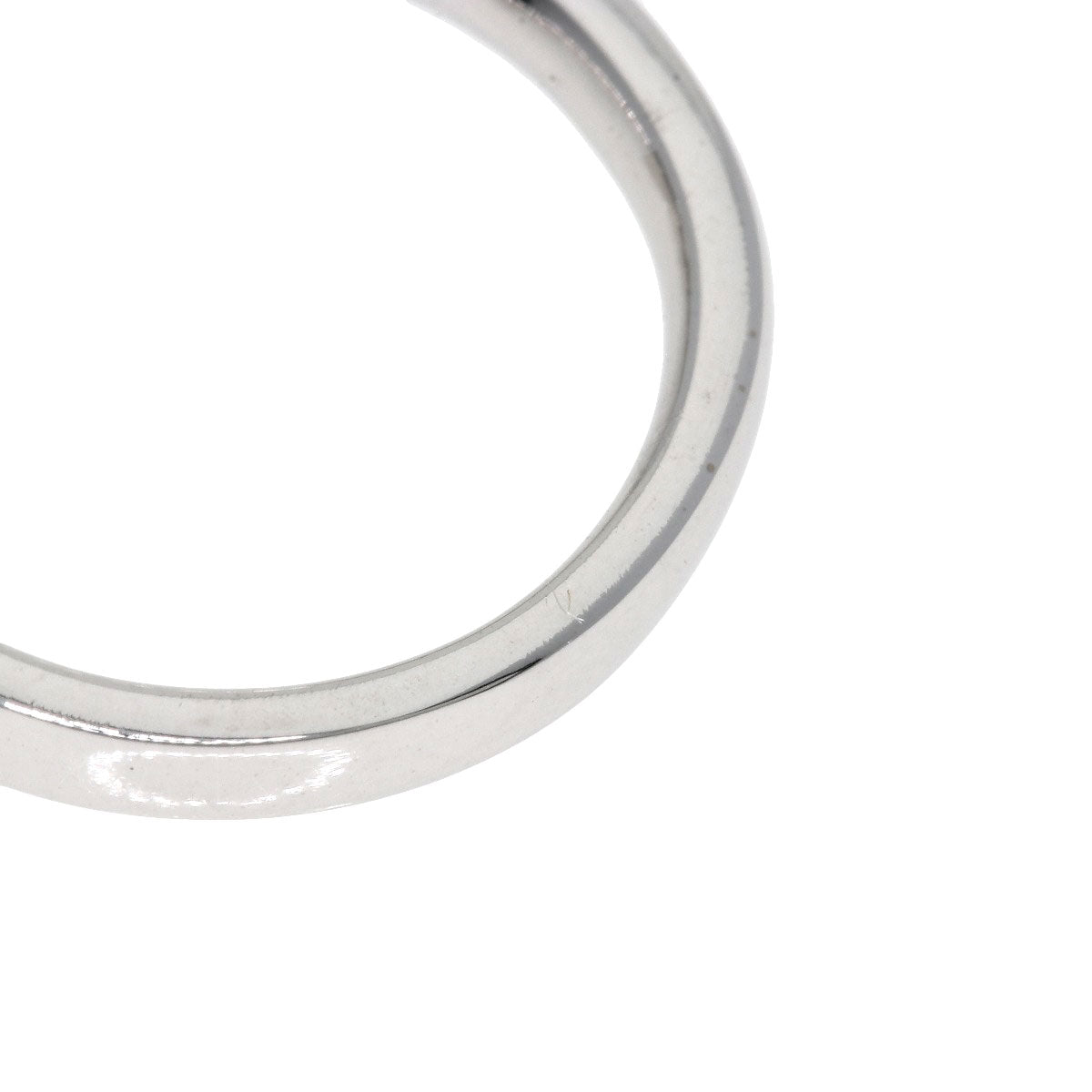 Tiffany&Co. Ring K18Wg Silver T One Half Diamond Women