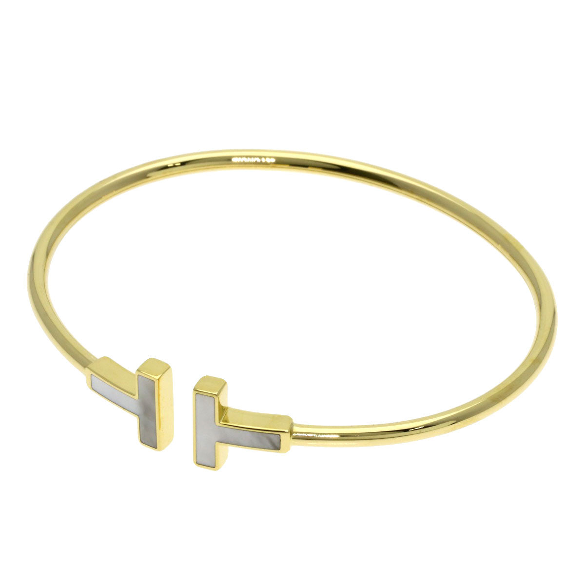 Tiffany&Co. Bracelet 18K Yellow Gold Gold Tiffany&Co.T Wire Shell Women