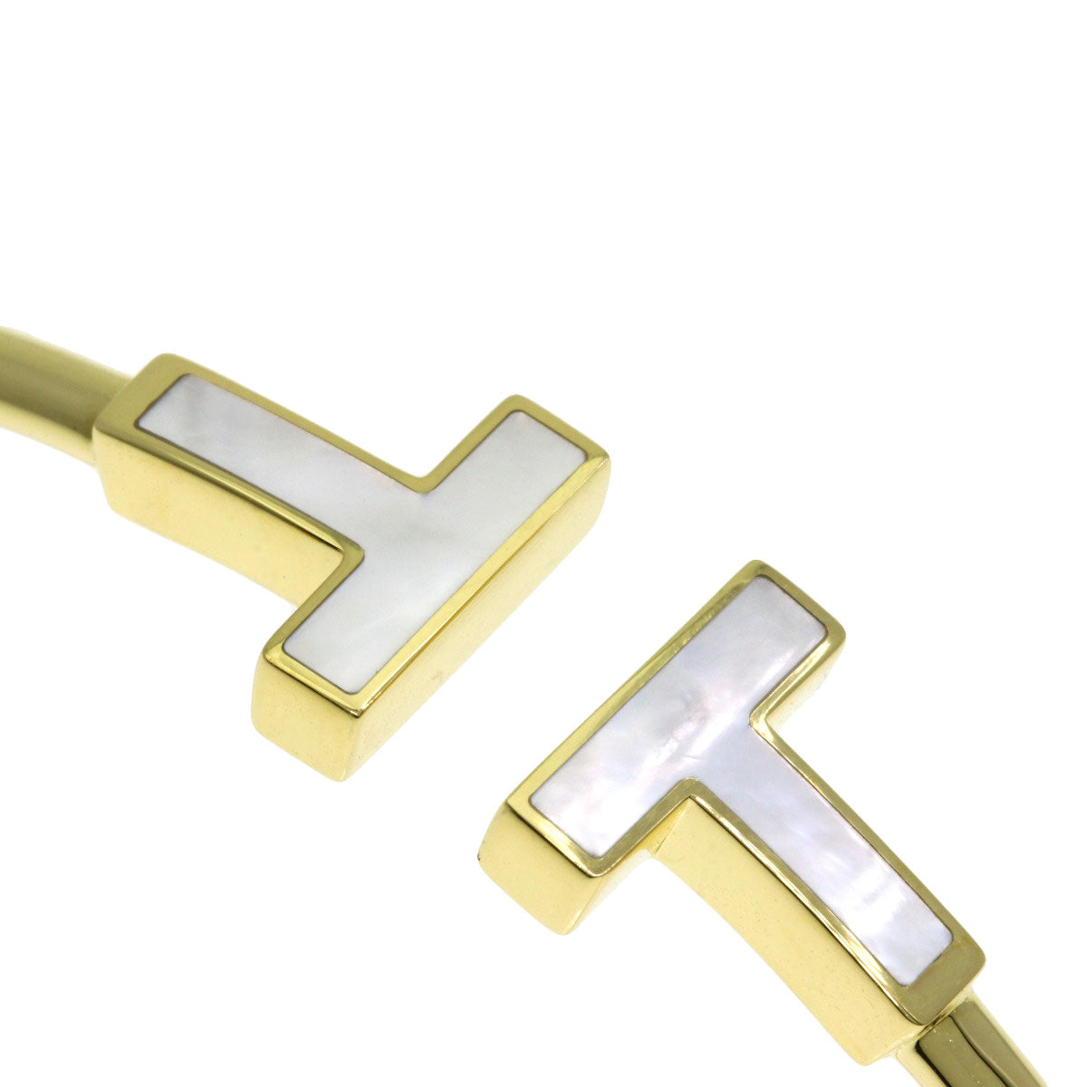 Tiffany&Co. Bracelet 18K Yellow Gold Gold Tiffany&Co.T Wire Shell Women