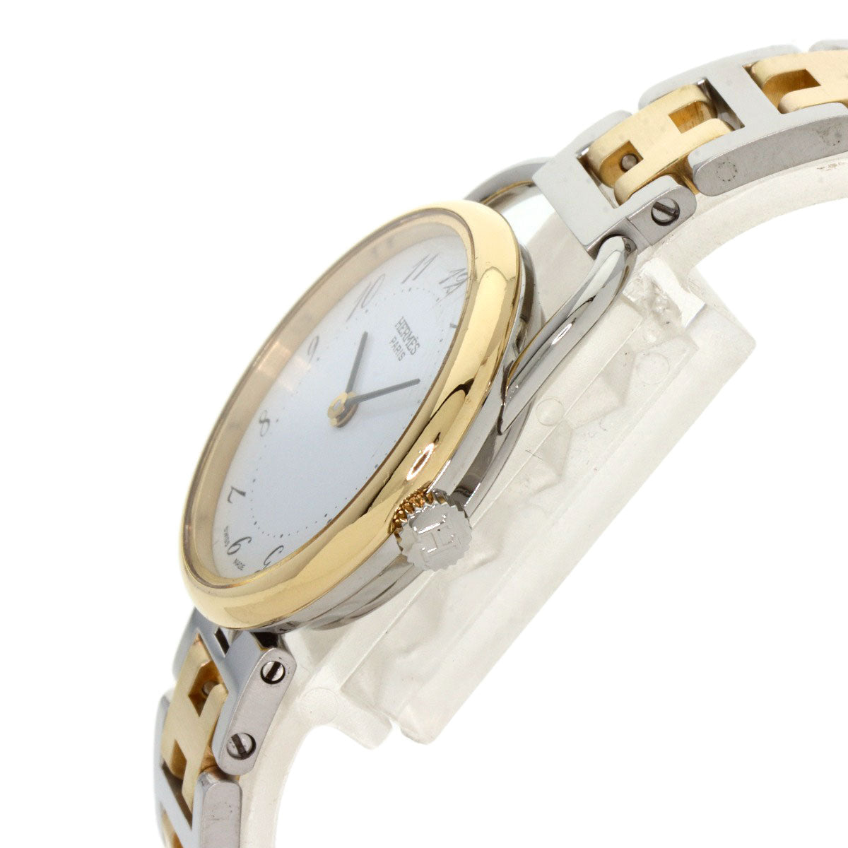 Hermes Watches Quartz Stainless Steel , Ssxgp Gold Arceau White Dial Women