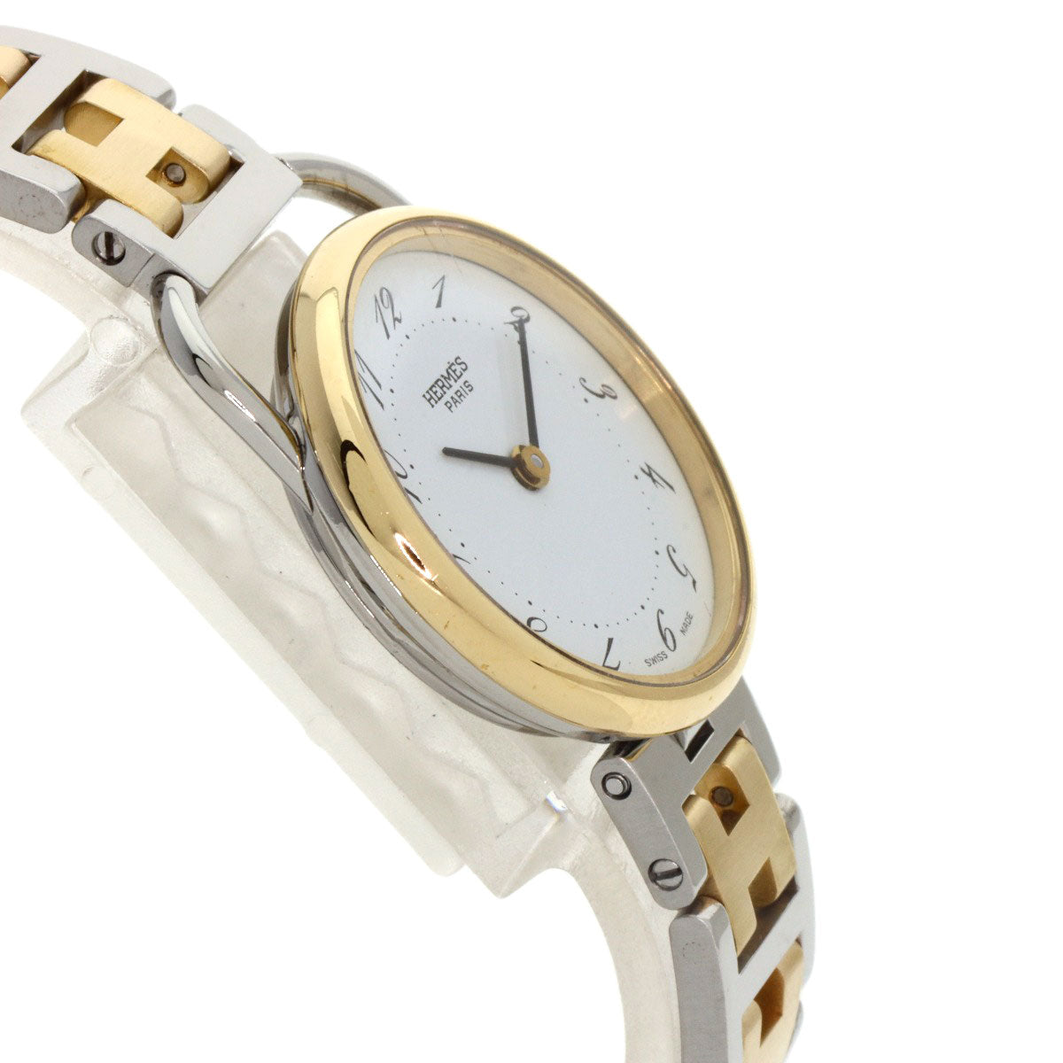 Hermes Watches Quartz Stainless Steel , Ssxgp Gold Arceau White Dial Women