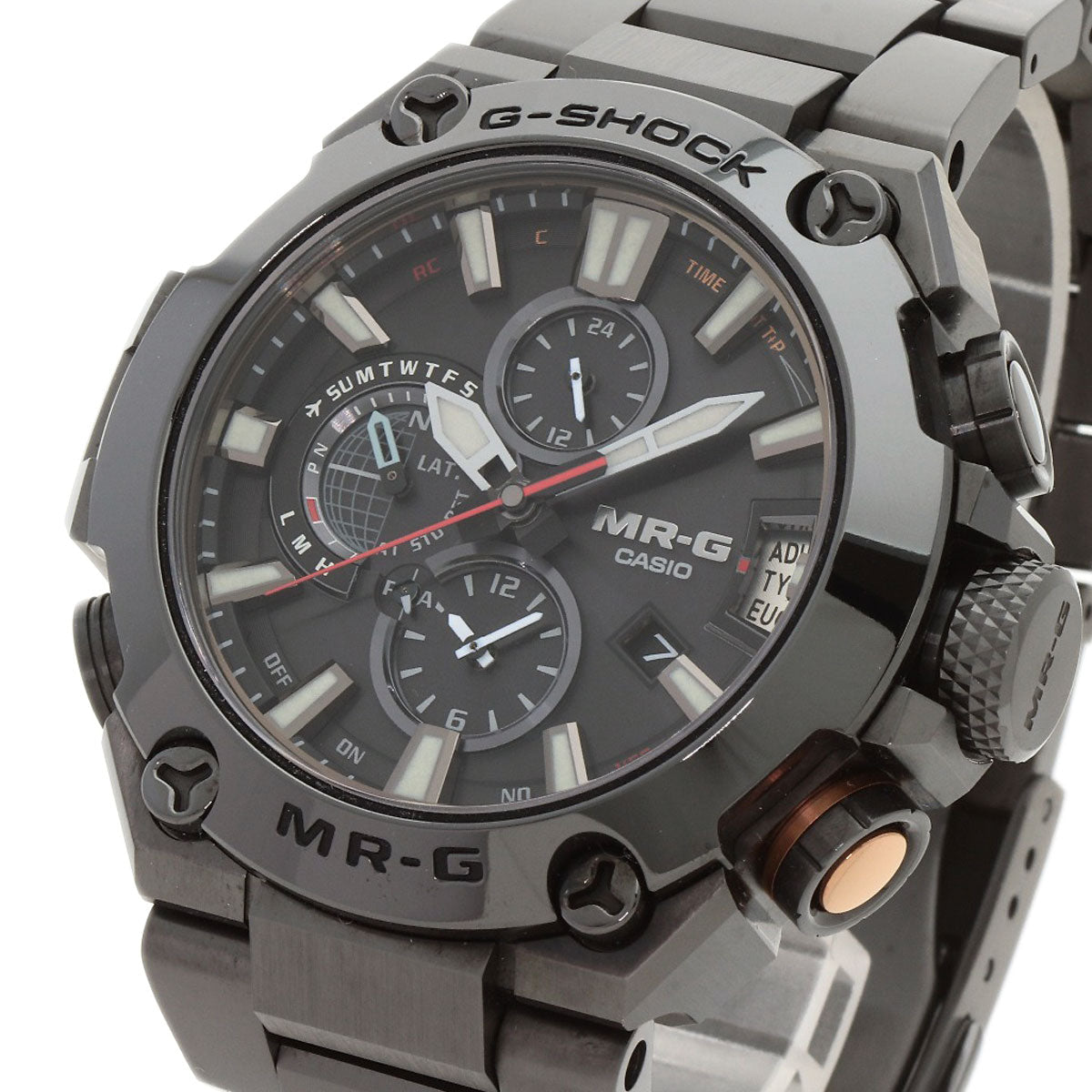 Casio Watches Solar Powered Radio Watch Mrg-G2000Cb-1Ajr Titanium, Titanium Black G-Shock G2000